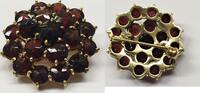 Böhmisches Granat Granatbrosche 8 Karat 333er Gold Brosche Goldbrosche Granatschmuck -