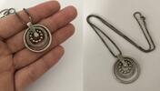 Silberkette mit Esprit Anhänger 925er Sterling Silber Länge ca. 49 cm -