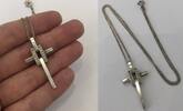 Silberkette mit Anhänger 925er Sterling Silber Länge ca. 52 cm -