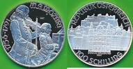 Österreich 100 Schilling Mozart in Salzburg , 1756-1791 , 900er Silber Münze, Gedenkmünze -