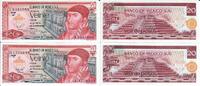 Mexiko 20 Pesos Banknote Geldscheine 20 Pesos (1972 und 1973) beide unc 2 Scheine -