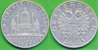 Österreich 2 Schilling Silbermünze, 200. Jahrestag der Vollendung der St. Karlskirche -