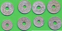 Frankreich 5 10 Centimes Münzen Lot, 4 Stück -