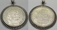 Österreich Ungarn 5 Korona 835er Silberanhänger Silber Anhänger mit Münze Franz Joseph -