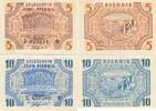 Deutschland Frankreich 5 und 10 Pfennig, 2 Scheine Rheinland-Pfalz, Alliierte Besatzung, Französische Besatzungszone -
