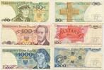 Polen 50, 100, 1000 Zloty 3 Scheine -