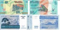 Madagaskar 100 Ariary Banknote Geldscheine 100 Ariary (o.D.2017) und 2004 (unc) 2 Scheine -
