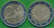 Deutschland BRD 2 Euro Gedenkmünze, 30 Jahre EU-Flagge 1985-2015 -