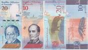 Venezuela 10 20 Bolivares Banknote Geldscheine 10 20 Bolivares 2018 (2 Scheine) -