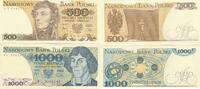 Polen 500 und 1000 Zloty Zlotych 2 Stück -