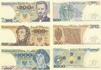 Polen 200, 500, 1000 Zloty Zlotych 3 Scheine -