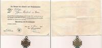Deutschland Drittes Reich Deutsches Reich II.WK Abzeichen Ehrenzeichen Militaria Ehrenkreuz für Frontkämpfer mit Schwerter u. Urkunde -