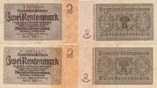 Deutsches Reich Deutschland Weimarer Republik 2 Rentenmark Rentenbankschein, 2 Stück Reichsdruck und Firmendruck, unterschiedliche Typen -