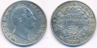 Britisch Indien One Rupee East India William IIII King , Calcuta -
