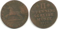 Braunschweig Wolfenbüttel 2 Pfennig Scheide Münze Carl Herzog -