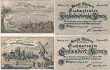 Dülken 2 Gutscheine über 75 und 100 Pfennig -