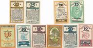 Koberg 5 Notgeldscheine im Amtsbezirk,2 x 10, 2 x 25 , 1 x 50 Pfennig um 1920 -