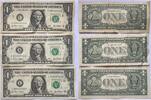 USA 3 Stück 1 Dollar Serie:C,A,L -