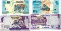 Madagaskar, Malawi 100 Ariary Zato, 20 Kwacha -