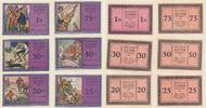 Lund Schobüll 6 Notgeldscheine o.D um 1920, 20 Pfennig - 1 Mark -