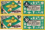 Westerland auf Sylt Notgeldersatz Gutschein um 1920 Cafe Orth 50 Pfennig und 1 Mark -