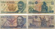 Mexico 10,20 Pesos Banknoten 2 Stück Lot, 10 Pesos(Serie M),20 Pesos(Serie K) -