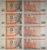50 Intis 1987 Peru Banknoten 4 Stück Lot I