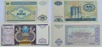Aserbaidschan, Usbekistan 10 Manat, 100 Sum Banknote -