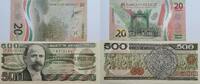 Mexiko 20, 500 Pesos Banknote 2 Stück -