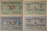Deutschland, Deutsches Reich 10,50 Pfennig Notgeld, Notgeldschein, Gutschein, Dinslaken, 2 Scheine -