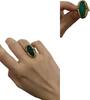 Goldschmuck Damenring, 333er Gold, 8 Kt, Ring mit Jade, Goldring -