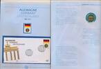 Deutschland BRD 0,55 Euro Briefmarke und Münze Offizieller UNO Brief, Brandenburger Tor -