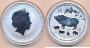 Australien $ 1 Dollar 999er Silber Unze Münze, Lunar Serie II. Jahr des Schweins -