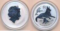 Australien $ 1 Dollar 999er Silber 1 Unze Lunar II - Jahr des Hundes -