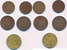 Deutschland Drittes Reich, Deutsches Reich 1, 2, 10 Pfennig Münzen Lot 5 stück -
