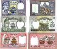 1 Rupee, 2 Rupees, 5 Rupees 1974-2001, 1981-1987 Nepal Banknote I+