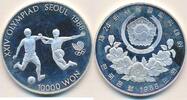 Südkorea 10000 Won Silber Münze, Olympische Sommerspiele in Seoul 1988 - Fußball -