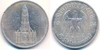 Deutschland Drittes Reich 5 Reichsmark Garnisonkirche ohne Datum mit Hakenkreuz -