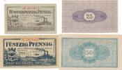 Duisburg Notgeldscheine der Stadt 25 und 50 Pfennig -