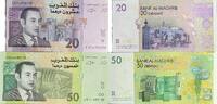 20, 50 Dirhams 2005, 2002 Marokko, Bank Al Maghrib Banknote I
