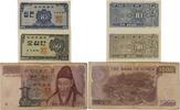 Südkorea 10,50 Jeon + 1000 Won Banknoten 3 Stück Lot -