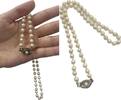 Perlenschmuck Goldschmuck 8K, 333er Gold Verschluss, Akoya Perlencollier Perlenkette -