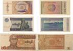 Myanmar 50 Pyas, 1 Kyat, 1 Kyats Banknoten 3 Stück Lot -
