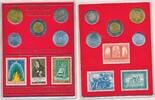 Vatikan 5, 10, 100, 200, 500 Lire 5x Münzen Lot, 3x Briefmarken -