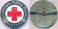 3. Reich Deutschland II.WK, Nadel Anzeichen Deutsches Rotes Kreuz, Brosche Helferin, emailliert, Ges Gesch , BG -