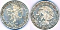 Mexiko 25 Pesos Olympische Spiele 1968 in Mexico - Ballspieler , 720 Silber -