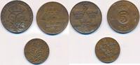 Schweden Norwegen 2, 5 Öre 3x Münzen Lot -