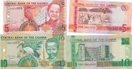 Gambia 5 und 10 Dalasis o.D. (1996-2002) 2 Scheine III+ 6,00 EUR Differenzbesteuert nach §25a UStG zzgl. 3,00 EUR Versand