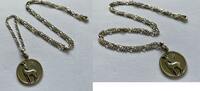 Silberkette mit Horoskop Anhänger Steinbock 925er Sterling Silber -