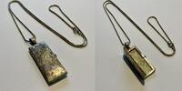 Silberkette mit Medaillon Anhänger Silberschmuck -